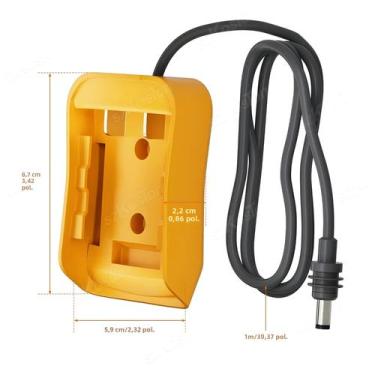 Imagem de Carregador Adaptador DC 18AWG para Bateria Starlink Mini Dewalt - Cabo