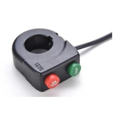 Imagem de Chave Botao Liga Desliga Guidao De Moto + Momentaneo Buzina - Lideraut