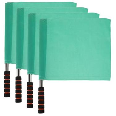 Imagem de GANAZONO 4 peças de equipamento de vôlei bandeira de árbitro bolsa de bandeira de segurança de tráfego cor bandeira de mão bandeira esponja bandeira portátil bandeira vôlei ao ar livre bandeiras de
