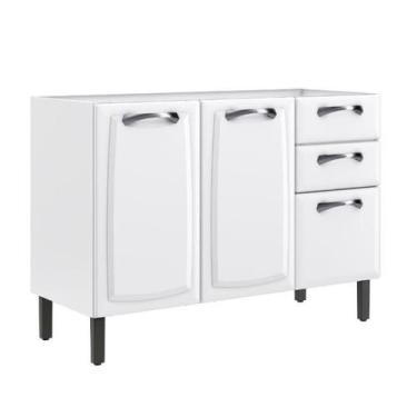 Imagem de Balcão Itatiaia em Aço New Premium 3P 2Gav Sem Tampo Br, BRANCO