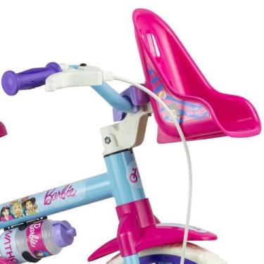 Imagem de Bicicletinha para Menina da Barbie Aro 12 Nathor, Rosa, Feminino