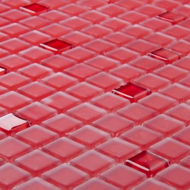 Imagem de Pastilha De Vidro Lisa 30cmx30cm Glass Mosaic (placas) Vermelho