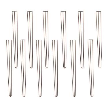 Imagem de Kit 12 Pés De Metal 90 Cm Hairpin Legs Aparador E Mesa De Canto Bronze G41