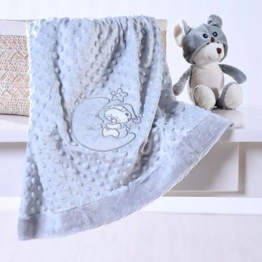 Imagem de Manta Bebê Camada Dupla De Plush 100X75 Com Bordado
