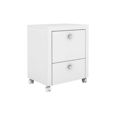 Imagem de Gaveteiro P/ Escritório Me4112 Pasta Suspensa C/ 2 Gavetas Branco - Tecno Mobili
