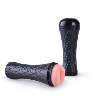 Imagem de Masturbador Masculino Em Lanterna Vagina 7 Modos De Vibrações - Bege