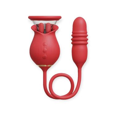 Imagem de Estimulador Clitoriano Com Penetrador E Movimento Abigail Coleção L?amour Lovetoys Vermelho