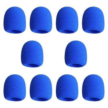 Imagem de FVDPWYE 10 Peças de Capa de Espuma para Microfone de Mão, Substituição de Capa de Microfone para Salas de Conferência, Azul
