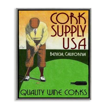 Imagem de Stupell Industries Pôster de fornecimento de cortiça antiga cinza emoldurado giclée design de arte por Jean-Pierre Got, 61 x 76 cm