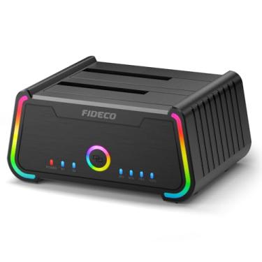 Imagem de FIDECO Docking Station Para Disco Rígido, Dock Usb 3.0 Hds Sata De 2,5" E 3,5", Com Luzes Rgb, Suporte Clone Offline Uasp