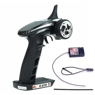 Imagem de Flysky Transmissor Rc Fs-Gt2B 2.4 Ghz De 3 Canais Com Receptor Fs-Gr3E Para Carro E Barco