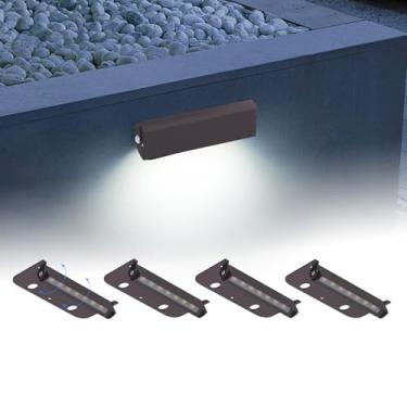 Imagem de Kwinmyso - Pacote Com 4 Unidades De Iluminação Led Polegadas 1,8 W Para Paisagismo, Parede Contenção Baixa Tensão 12 V Ca/Cc, Luz Degrau Áreas Externas, Branca Diurna 5000 K, Vida Útil 50.000 Horas