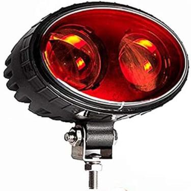 Imagem de Fuguang Luz LED de segurança para empilhadeira de 8 W, luz indicadora de segurança de aviso de zona segura de armazém, chip de tensão amplo DC10V-80V (luz de ponto quadrado de 8 W, vermelho)