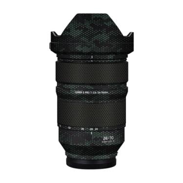Imagem de Adesivo de câmera antiarranhões com tampa de lente para Panasonic Lumix S 24-70 mm F2.8 Película protetora decalque protetor corporal 24-70 2.8 (verde (Mamba)