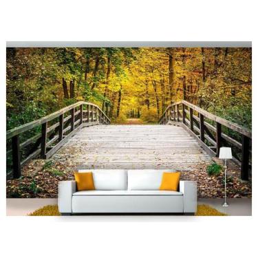 Imagem de Papel De Parede Floresta Natureza Árvores 3D 3M² Xna169 - Você Decpra