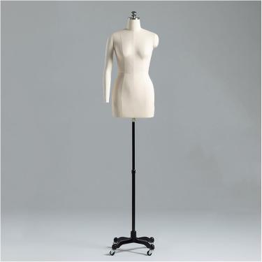 Imagem de Alfaiates Femininos Manequim Manequim Feminino Forma De Vestido Corporal Com Roda Universal Ajustável Em Pé, Exibição De Roupas Destacáveis Manequim Torso Com Braços Macios P, A, 80#