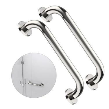 Imagem de Barra de apoio de chuveiro de 40,6 cm – 3,1 cm de diâmetro, alça de barra de apoio para banheiro em aço inoxidável cromado ZUEXT, barra de equilíbrio de banheiro, suporte de trilho de mão de segurança, alça de banho para pessoas com lesão para idosos e idosos