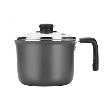 Imagem de Leiteira Multiflon Gourmet em Alumínio com Revestimento Antiaderente, Tampa de Vidro com Saída de Vapor e Cabo Baquelite Grafite – 1,7 L