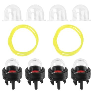 Imagem de 10 Peças Kit de Mangueira Combustível para Motor Pequeno 61cm com Bomba de Escorva e Carburador para Walbro Motosserra Cortador Grama Roçadeira Soprador Aparador (Copo Óleo Transparente)