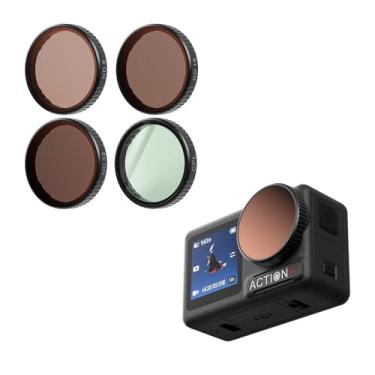 Imagem de Conjunto de filtros à prova d'água para DJI OSMO Action5Pro/4/3 filtro de vidro óptico ND8/16/32 densidade neutra e filtros ópticos polarizadores CPL para lentes Action5Pro/4/3