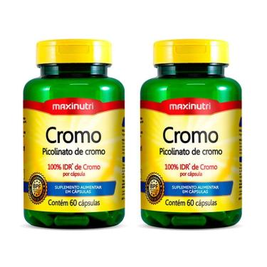 Imagem de Kit 02 Cromo Picolinato De Cromo 100% Idr Maxinutri 60 Caps