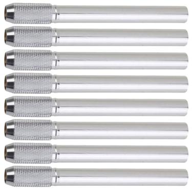 Imagem de Tofficu 8pcs Metal Pencil Extenders, Stainless Steel Colored Pencil Holder for Sketching Pencils, Artist Drawing Tool, School Office Supplies, Silver