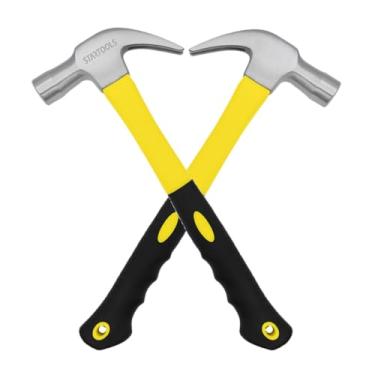 Imagem de 2 Martelos Tipo Unha 27cm Com Cabeça De Aço Cabo Fibra Emborrachado 370g Profissional Startools