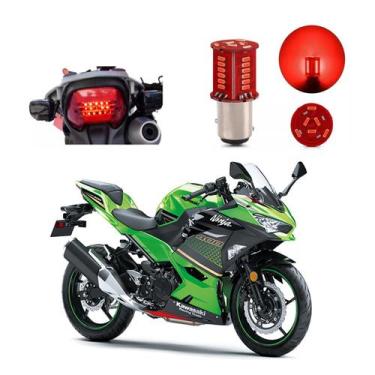 Imagem de Lâmpada Led Freio 2 Polos Sequencial Strobo Moto Ninja 400CC 45CV 2017