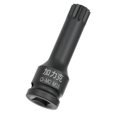 Imagem de Skweawert Chave de 1/5.1 cm M16 (16 mm) XZN Impact Triple Square Spline Bit Socket Metric 7.6 cm Comprimento Cr-Mo Steel Air Drive Alongamento Adaptador de soquete de chave de fenda Use com chaves de