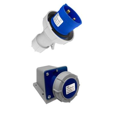 Imagem de Tomada industrial macho e femea 2p + terra 32a 220 v - CNC