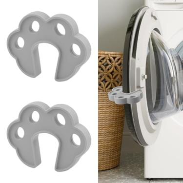 Imagem de Pacote com 2 tampas de porta de arruela – Suporte de porta de máquina de lavar roupa aberto seguro para máquina de lavar, máquina de lavar louça, portas de secadora | Mantenha aberto para ventilação e