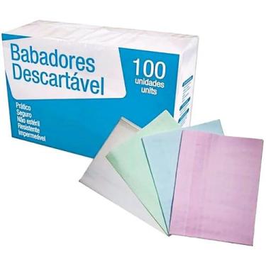 Imagem de Babador Impermeável Best Care Descartável Colorido - 100 unidades - Be