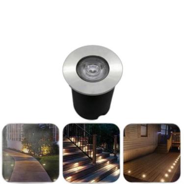 Imagem de Balizador Spot Pvc Led Smd 1W Luz Branco Quente De Embutir - CBC