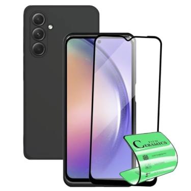 Imagem de Capinha Para Galaxy A54 Capa Preta Premium Proteção Câmera + Película Cerâmica Nanogel