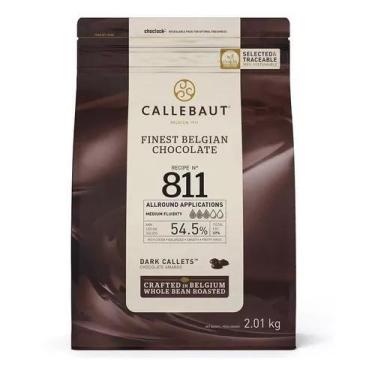 Imagem de Chocolate Belga Callets Amargo 811 54,5% Cacau Gotas 2,01kg - Callebau