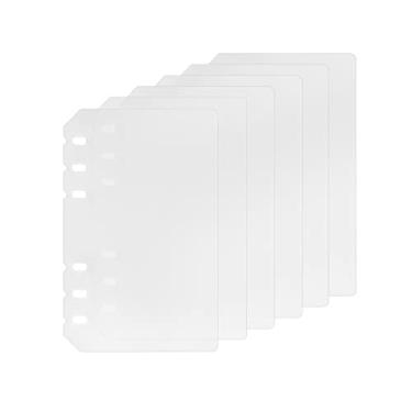 Imagem de Divisor de fichário de plástico A6, 6 furos, à prova d'água, 6 furos, divisor, para organizador pessoal (divisor, A6)