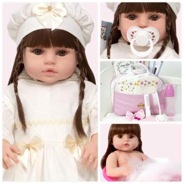 Imagem de Bebe Reborn Barata Menina Princesa 46cm Enxoval Completo - Cegonha Reb