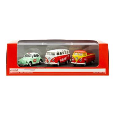 Imagem de Kit Miniaturas Coca Cola Volkswagen Kombi/Fuca 1/72 Metal