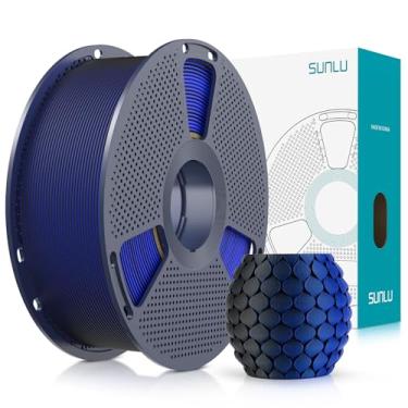 Imagem de SUNLU Filamento PLA fosco de cor dupla 1,75 mm, filamento PLA de impressora 3D fosco, filamento PLA carretel de 1 kg (1 kg), precisão dimensional +/- 0,02 mm, preto e azul