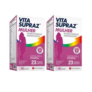 Imagem de Kit 2 Suplemento Vita Supraz Mulher 60 Comp - União Química, Sem sabor