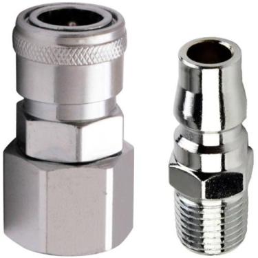 Imagem de Engate rapido fêmea rosca 1/2 e pino 1/4 para ar comprimido - AKME