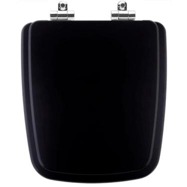 Imagem de Assento Sanitário Poliéster Soft Close Boss Matte Black Preto Fosco para vaso Incepa