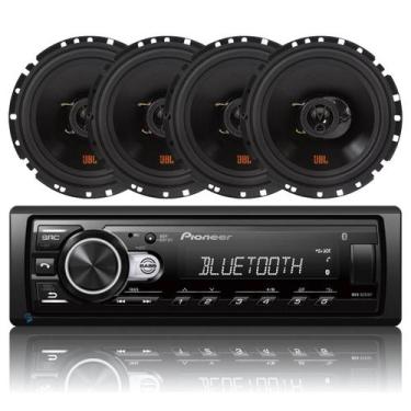 Imagem de Kit Som Automotivo Pioneer Mp3 Player Usb Bluetooth + 4 Alto Falantes 