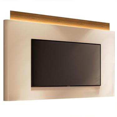 Imagem de Painel Nobre com Led para Tv até 85” Polegadas 208,5 cm Off White/cinamomo