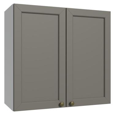 Imagem de Armário Aéreo 70 cm 2 Portas Branco/Cinza Vik Madesa