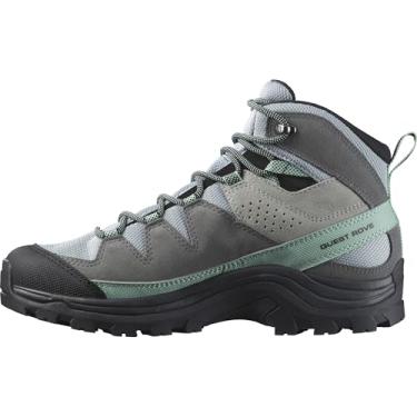 Imagem de Salomon Bota feminina Quest Rove Gore-Tex, impermeável, de camurça para mochila e caminhada, Pedreira/sombra silenciosa/preto, 40