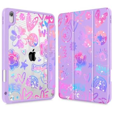 Imagem de Tuiklol Capa para iPad de 11 polegadas (chip A16) 2025 geração 11ª / iPad 11 polegadas 2022 10ª geração, porta-lápis embutido com capa à prova de choque, capa traseira transparente transparente