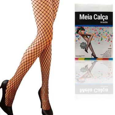 Imagem de Meia-Calça Arrastão Média Preta Gotica Fantasia 36 Ao 46 - Inter.P