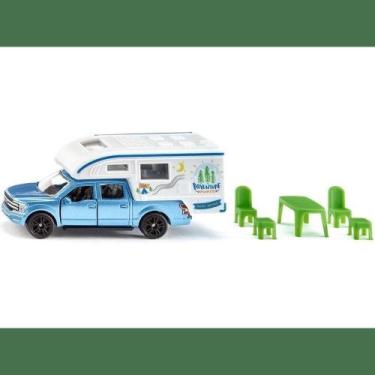 Imagem de Miniatura Camionete Ford F150 Pick Up Camper Com Trailer - Siku