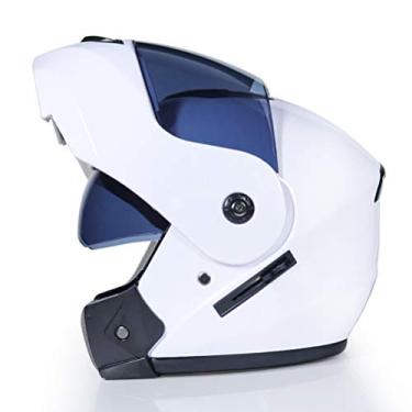 Imagem de Capacetes Modulares De Motocicleta De Fibra De Carbono Flip Up Capacetes Com Viseira Solar Dupla Inverno Winderproof Racing Full Face Capacete De Moto, CC05, XL-Suitable for head circumference/61-62cm